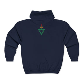 Allied Masonic Degrees Hoodie - Zip Up Jacket with AMD Emblem Embroidery - Bricks Masons