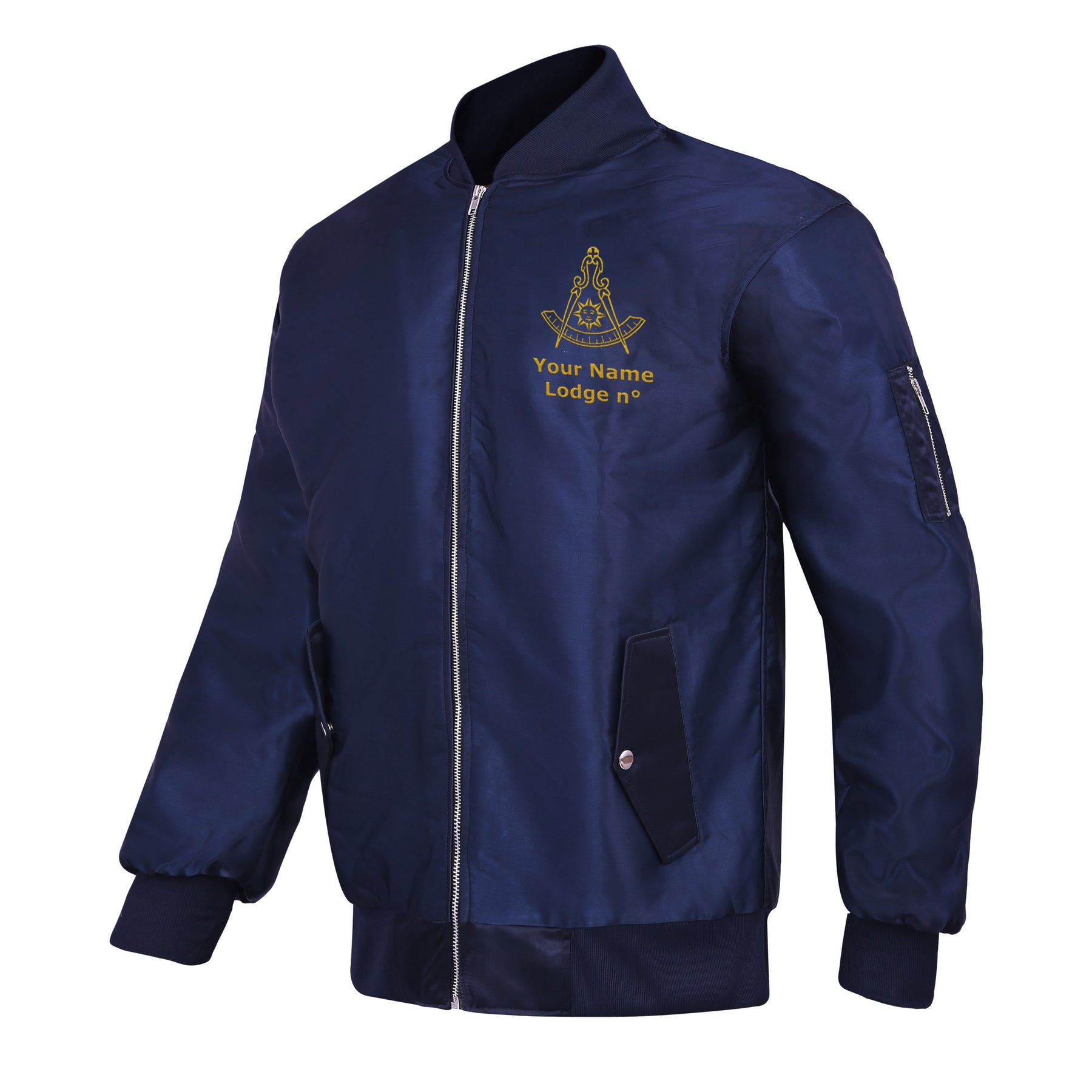 Past Master Blue Lodge California Regulation Jacket - Blue Color With Gold Embroidery - Bricks Masons