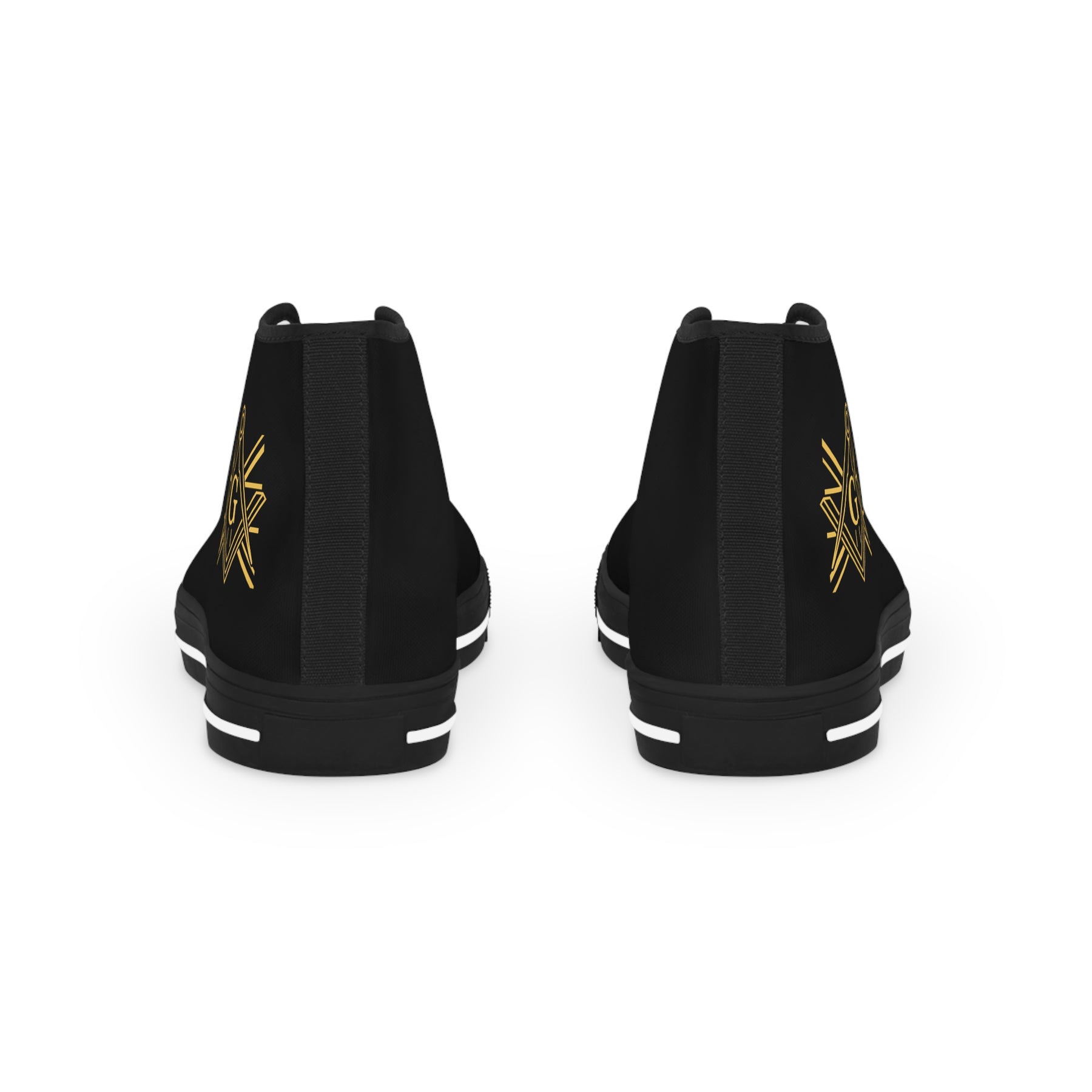 Master Mason Craft Sneaker - High Top Black & White S&C G Gold - Bricks Masons