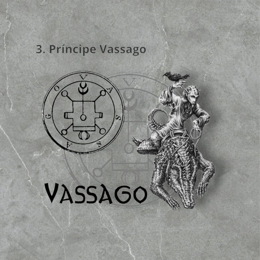 Demon Pendant 03 PRINCE VASSAGO and Secret Seal of Solomon 72 Demons Lesser Key of Solomon Goetia In Silver 3 x 2.5 cm 12 Gr Art 1862 - Bricks Masons
