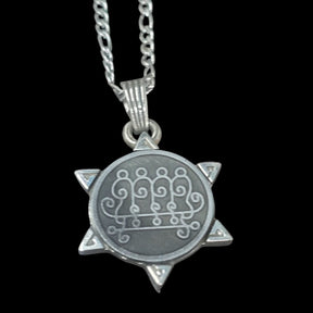 Demon Pendant 09 KING PAIMON and Secret Seal of Solomon 72 Demons Lesser Key of Solomon Goetia In Silver 3 x 2.5 cm 12 Gr Art 1868 - Bricks Masons