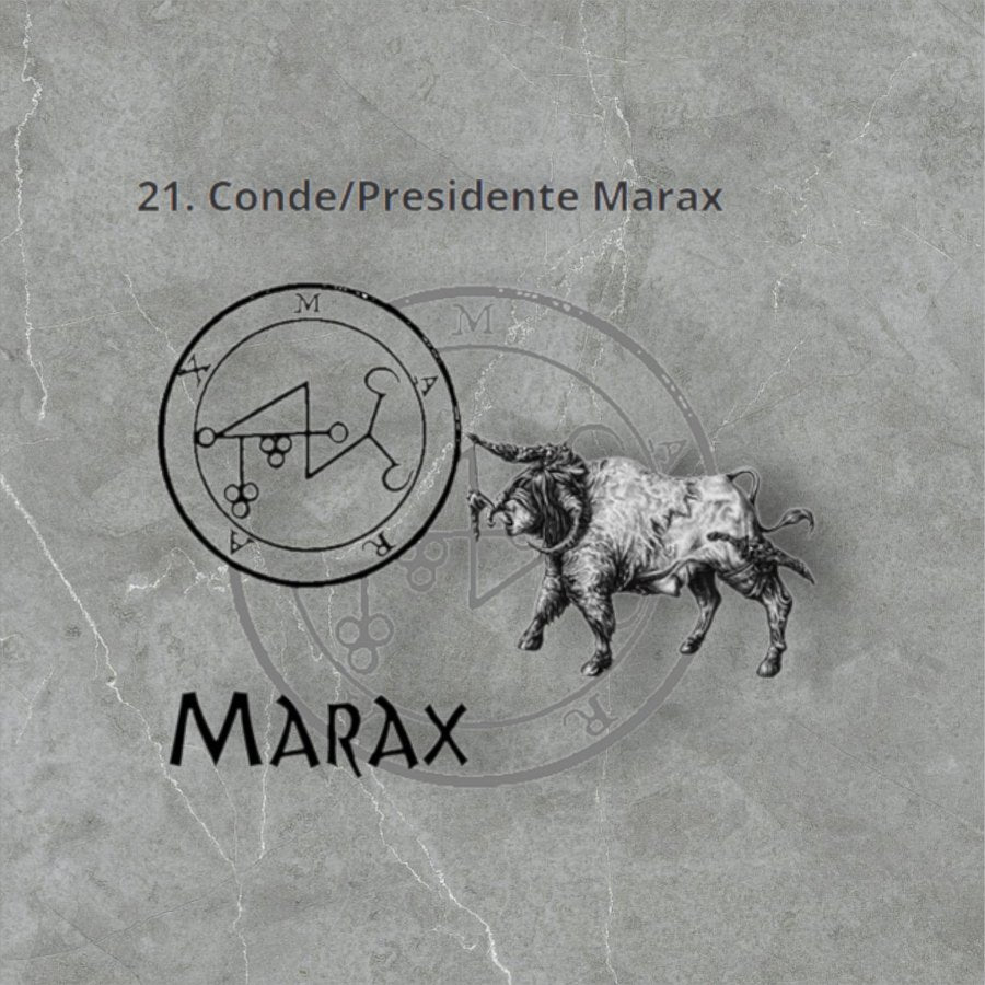 I swore Demon 21 COUNT PRESIDENT MARAX and Secret Seal of Solomon 72 Demons Lesser Key of Solomon Goetia In Silver 3 x 2.5 cm 12 Gr Art 1880 - Bricks Masons