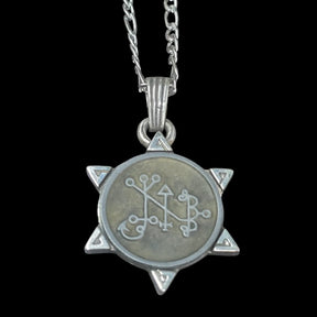 I commemorated Demon 51 KING BALAM and Secret Seal of Solomon 72 Demons Lesser Key of Solomon Goetia In Silver 3 x 2.5 cm 12 Gr Art 1910 - Bricks Masons