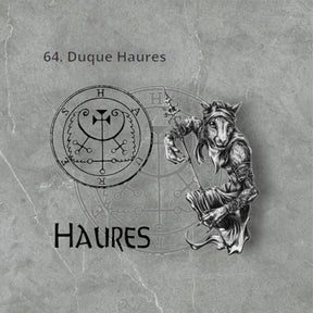 I wove the Demon 64 DUKE AURES and the Secret Seal of Solomon 72 Demons, Lesser Key of Solomon, Goetia, in Silver, 3 x 2.5 cm, 12 g, Art 1923 - Bricks Masons