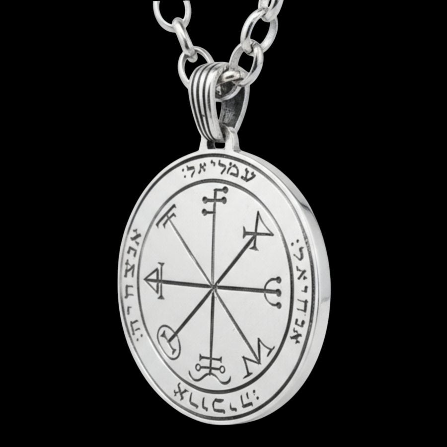 I said First and Third Pentacle consecrated to Saturn in Silver 3 Cm 12 Gr 44 Seals of Solomon Art 1956 - Bricks Masons