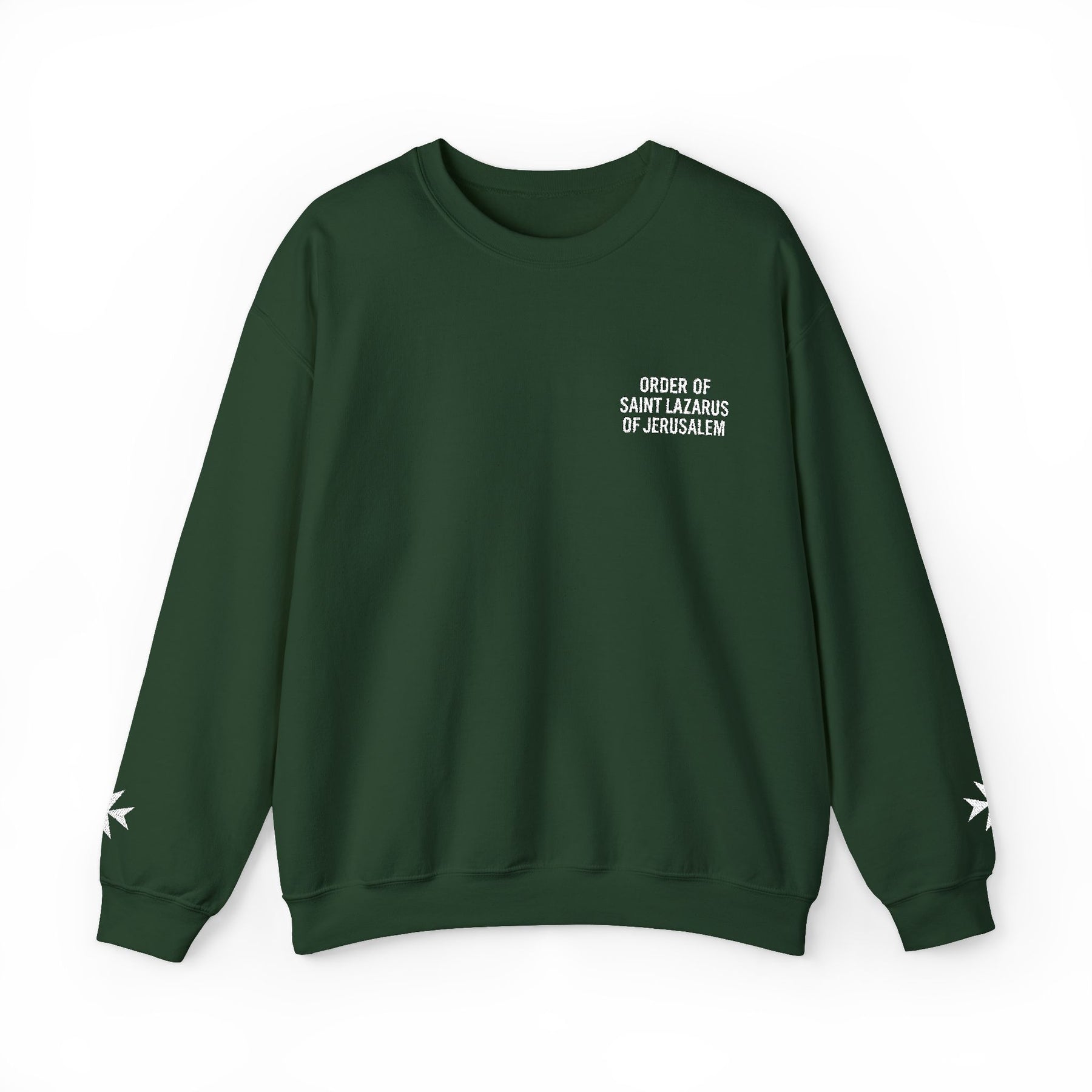 Order of Saint Lazarus Sweatshirt - Crewneck Heritage Embroidery - Bricks Masons