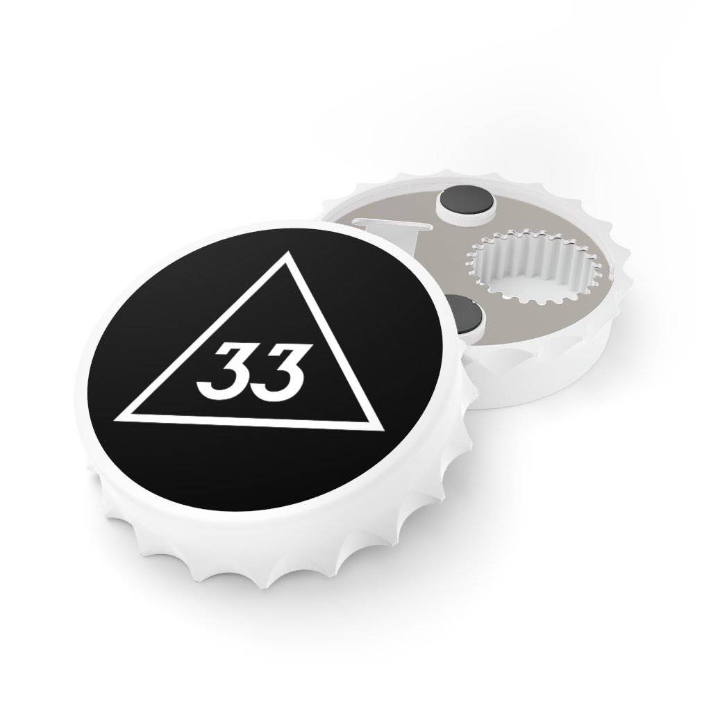 33rd Degree Scottish Rite Bottle Opener - Black & White