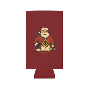 Master Mason Blue Lodge Can Cooler - Square & Compass G Christmas Edition - Bricks Masons