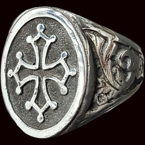Templar Cross Ring in Silver 1.6 cm 8 g Art 286 - Bricks Masons