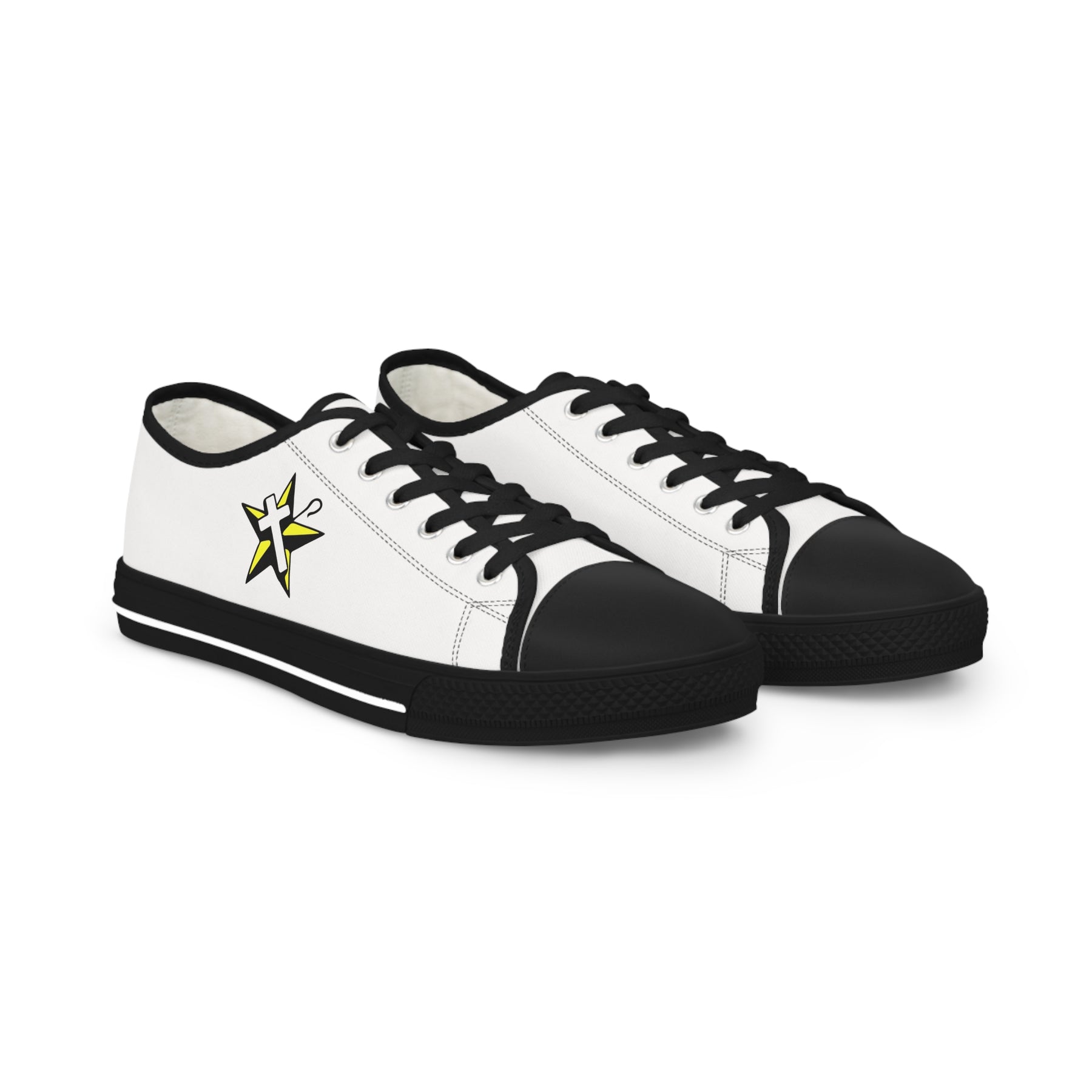The Order of the White Shrine of Jerusalem Sneaker - Low Top Sneaker Black & White - Bricks Masons