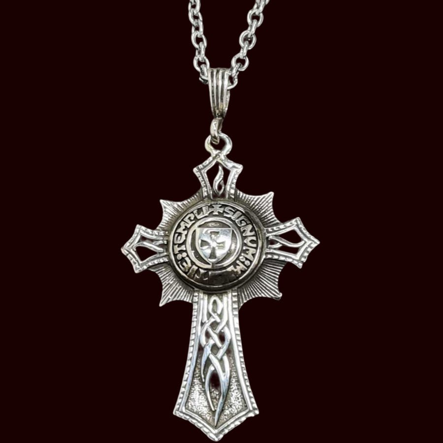 Knights Templar Cross Pendant, Silver, 5.5 cm, 10 g, Art. 295 - Bricks Masons
