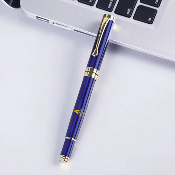 Master Mason Blue Lodge Pen - Various Metal Colors - Bricks Masons