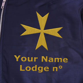 Order Of Malta Jacket - Blue Color With Gold Embroidery - Bricks Masons