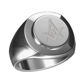 Master Mason Blue Lodge Ring - Sterling Silver