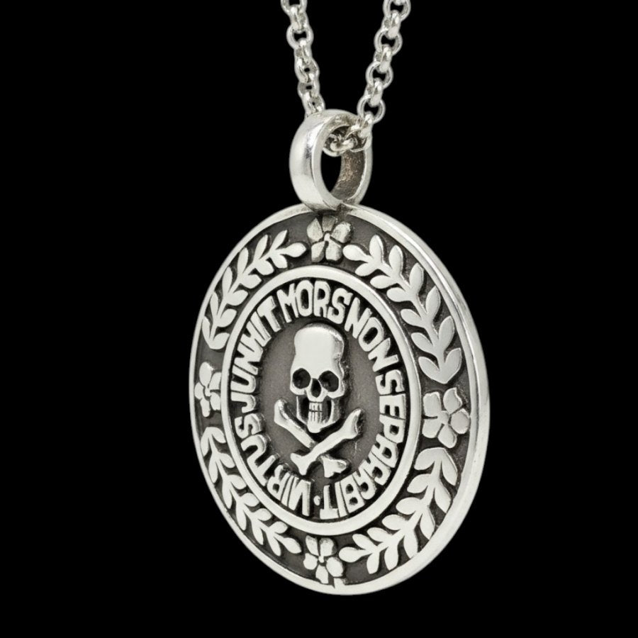 Masonic Virtus Junxit Pendant 4 X 3 Cm In Silver 12 Gr Art 303 - Bricks Masons