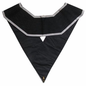 30th Degree Scottish Rite Collar - AKAES Black Moire with Grey Borders - Bricks Masons