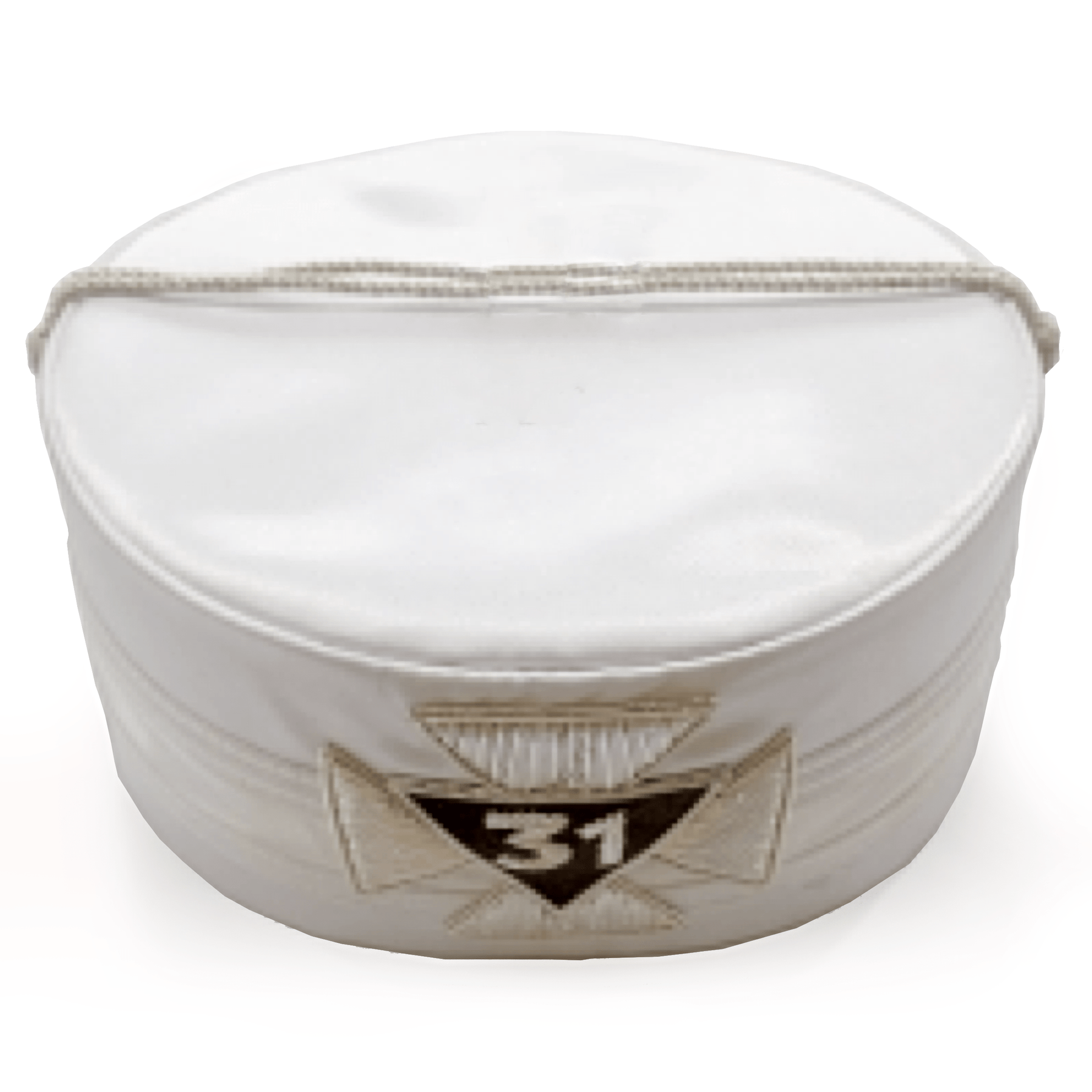 31st Degree Scottish Rite Crown Cap - White with Silver Cap Cord - Bricks Masons