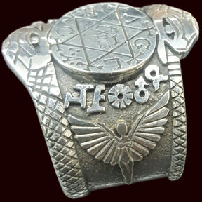 King Solomon's Signet Ring in Silver 2.2 x 1.5 cm 12 g Art 32 - Bricks Masons