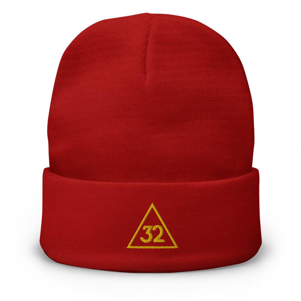32nd Degree Scottish Rite Beanie - Golden Embroidery - Bricks Masons