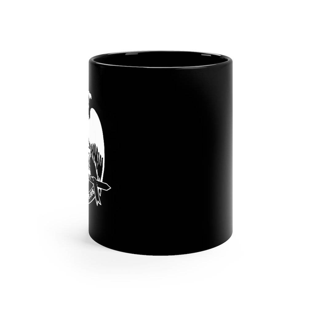 32nd Degree Scottish Rite Mug - Wings Down Black & White 11oz - Bricks Masons