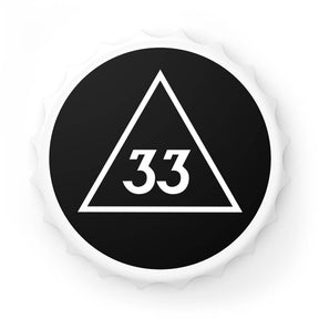 33rd Degree Scottish Rite Bottle Opener - Black & White - Bricks Masons