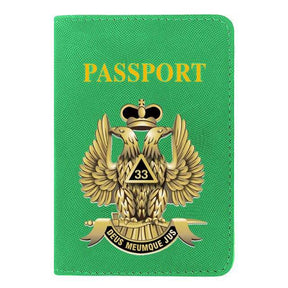 33rd Degree Scottish Rite Wallet - Passport & Credit Card Holder - Bricks Masons