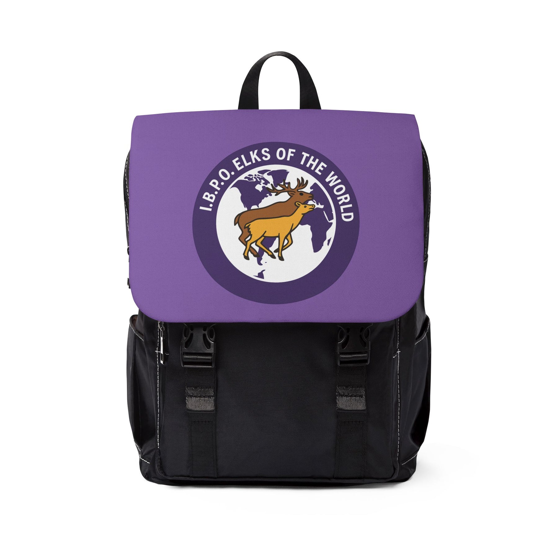 Elks of the World Backpack - IBPO Purple With  Multiple Compartments - Bricks Masons