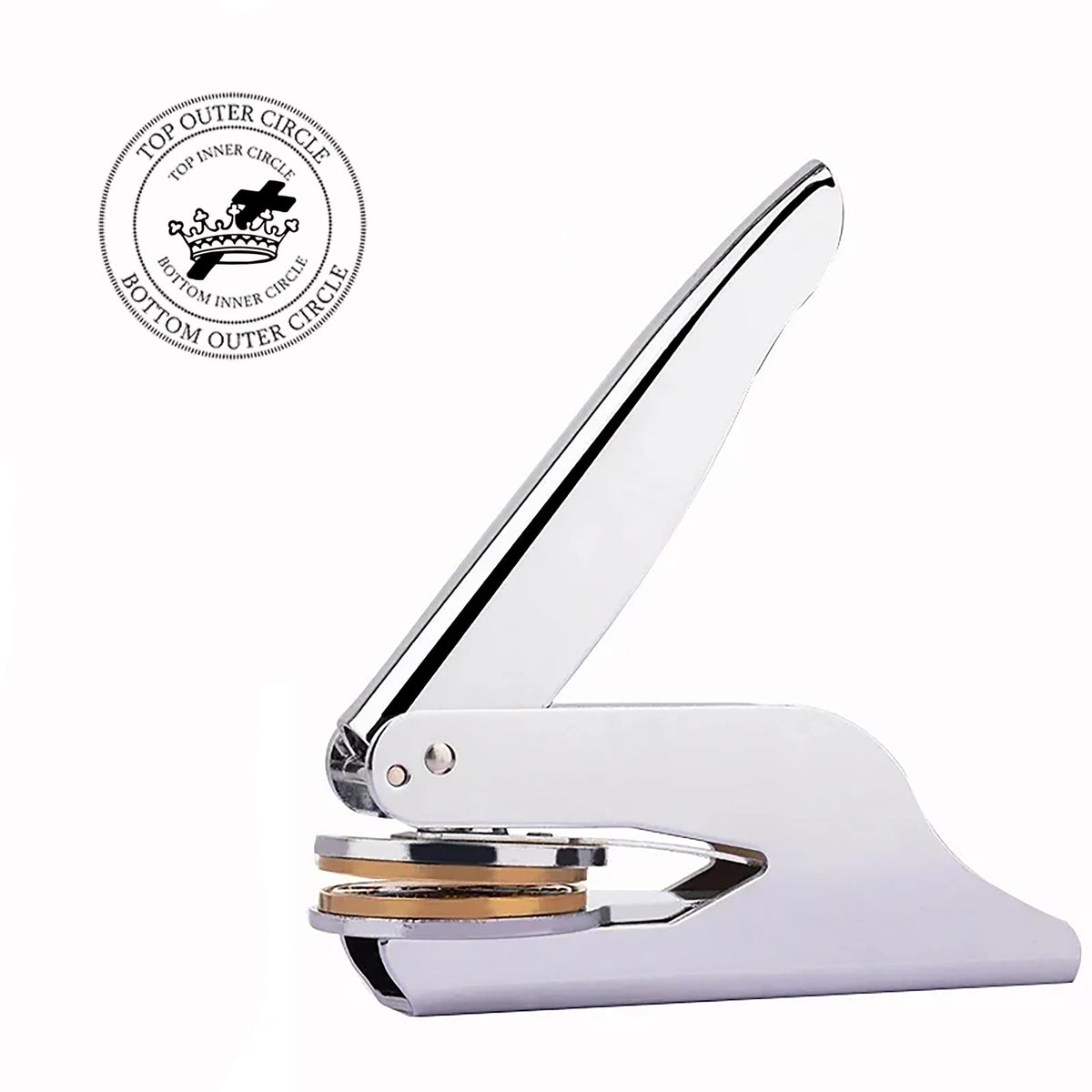 Lady Knights HoTC Seal Press - Pocket Silver Color With Customizable Stamp - Bricks Masons