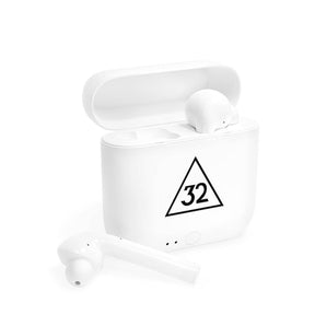 32nd Degree Scottish Rite Earbud - White