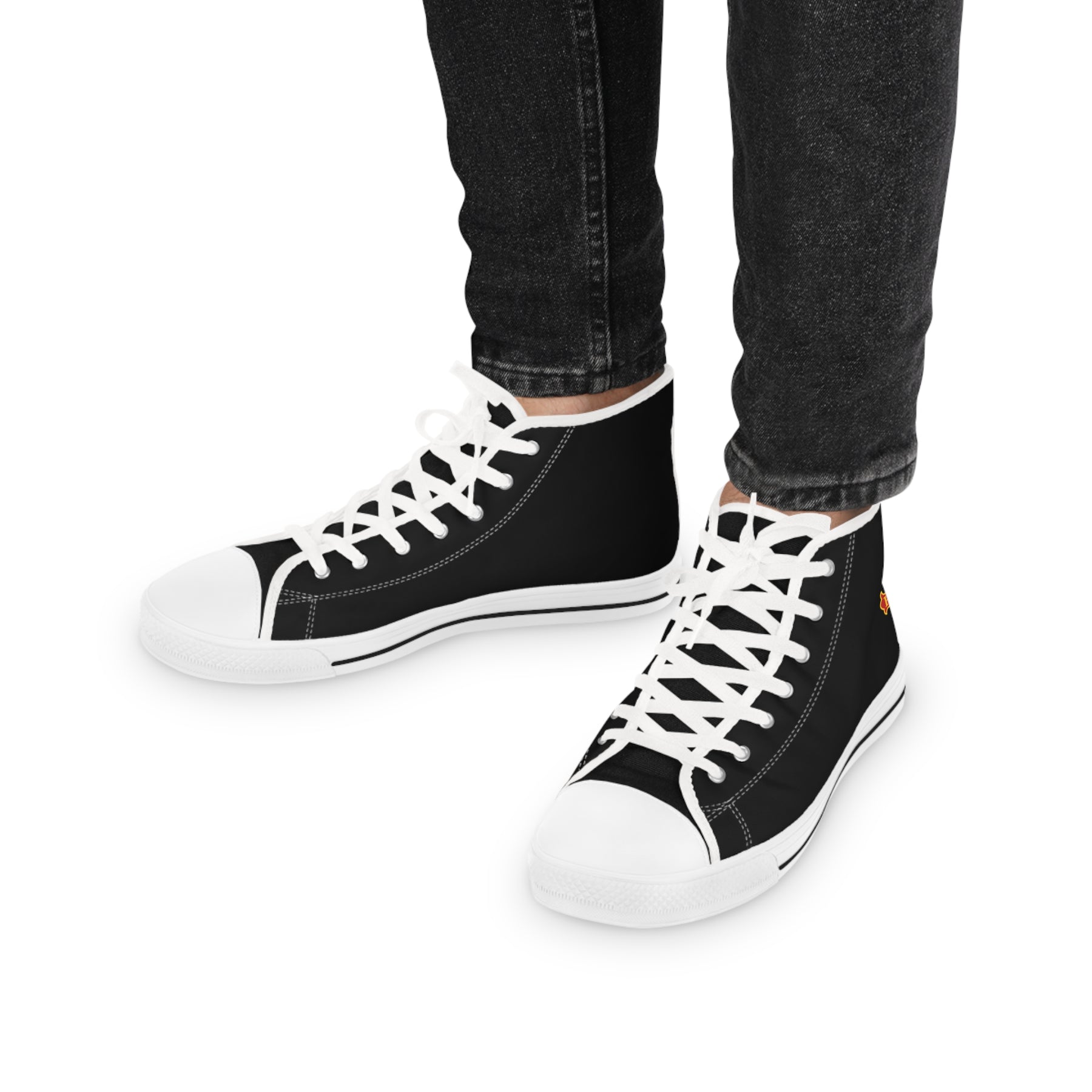 Red Cross of Constantine Sneaker - High Top Black & White - Bricks Masons