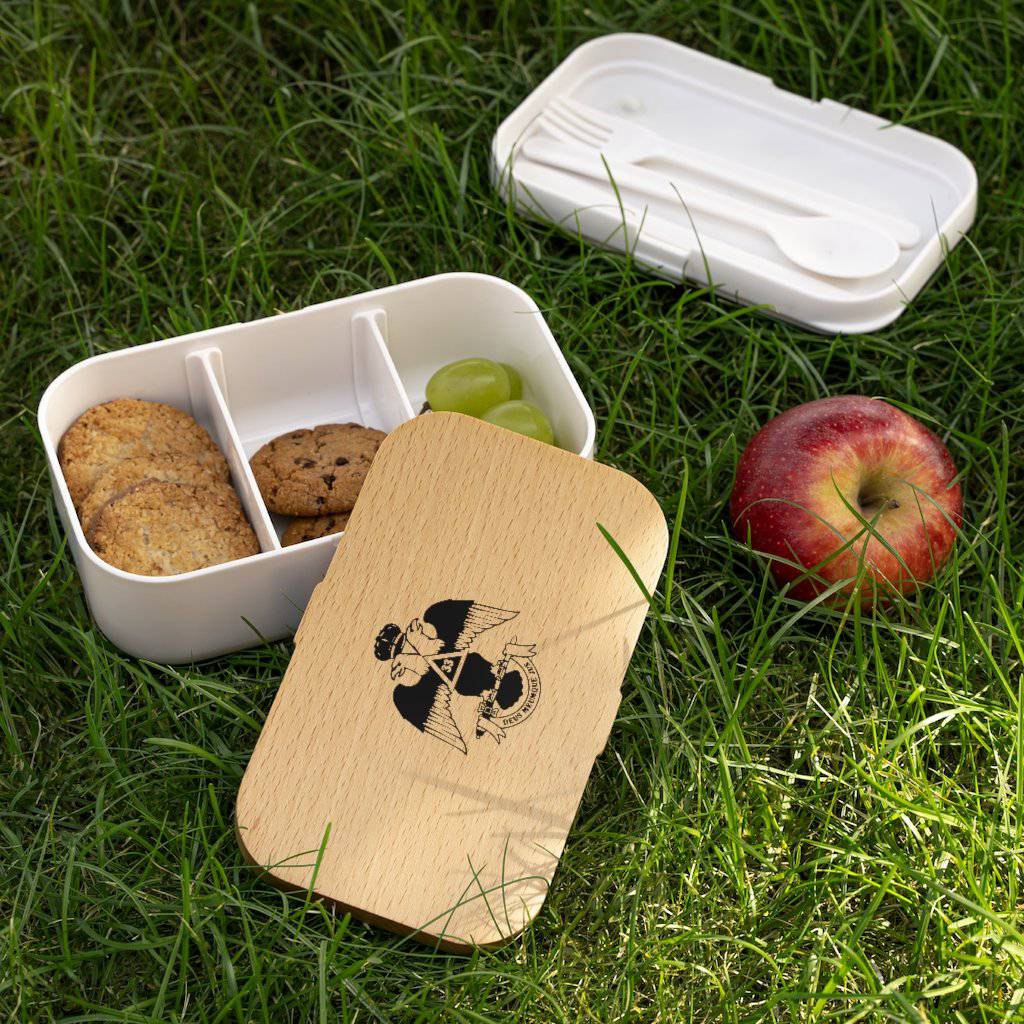 33rd Degree Scottish Rite Lunch Box - Wings Down Wooden Lid