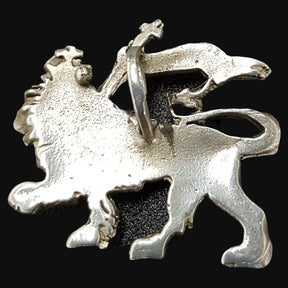 Rastafari Leon Judah Pendant In Silver 3.5 X 2.5 Cm 8 Gr Art 498 - Bricks Masons