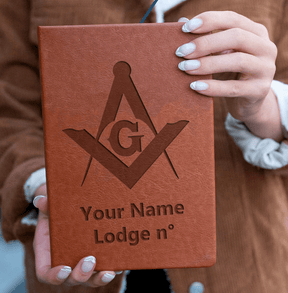 Master Mason Blue Lodge Journal - Brown Faux Leather