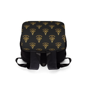 Past Master Blue Lodge Backpack - Gold Square & Compass With Sun - Bricks Masons