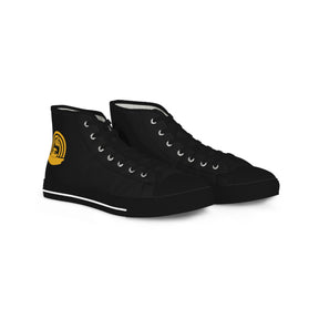Royal Ark Mariner Sneaker - High Top Black & White Golden Emblem - Bricks Masons