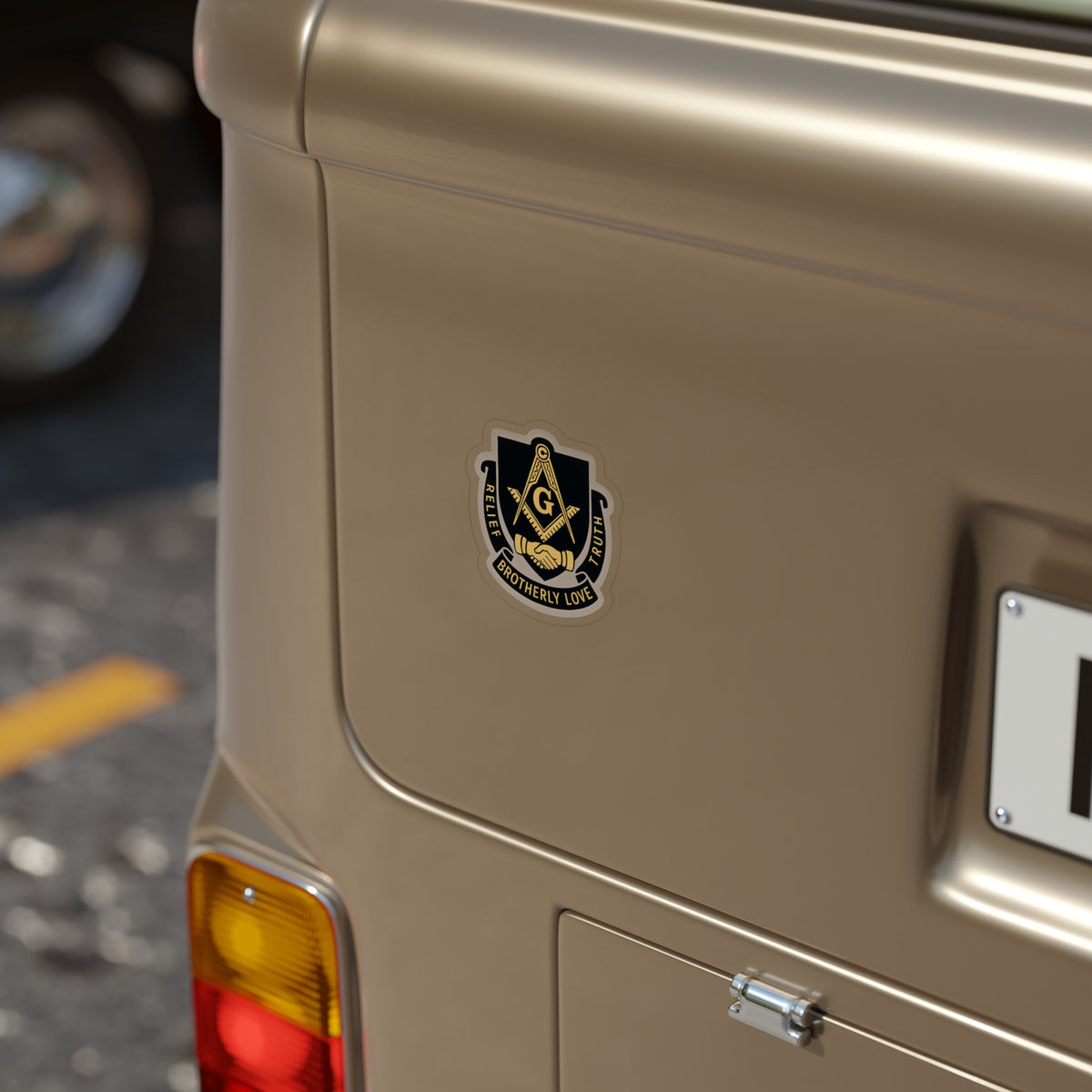 Master Mason Blue Lodge Sticker Decal - Water Resistant Vinyl Brotherly Love - Bricks Masons