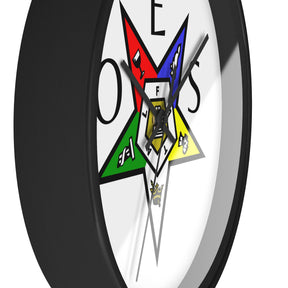 OES Clock - Colorful Star Emblem - Bricks Masons