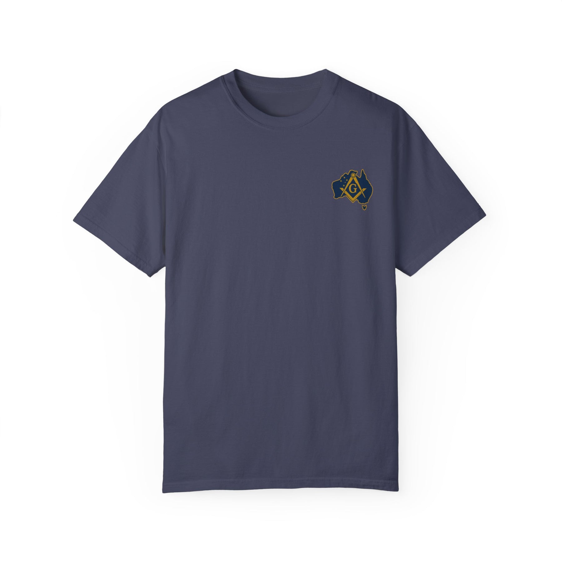 Master Mason Blue Lodge Australia Jurisdiction T-Shirt - Mason Garment-Dyed Tee - Bricks Masons