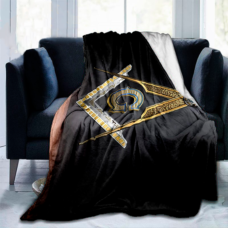 Masonic Blanket - 3D Print Flannel Plush Throw - Bricks Masons