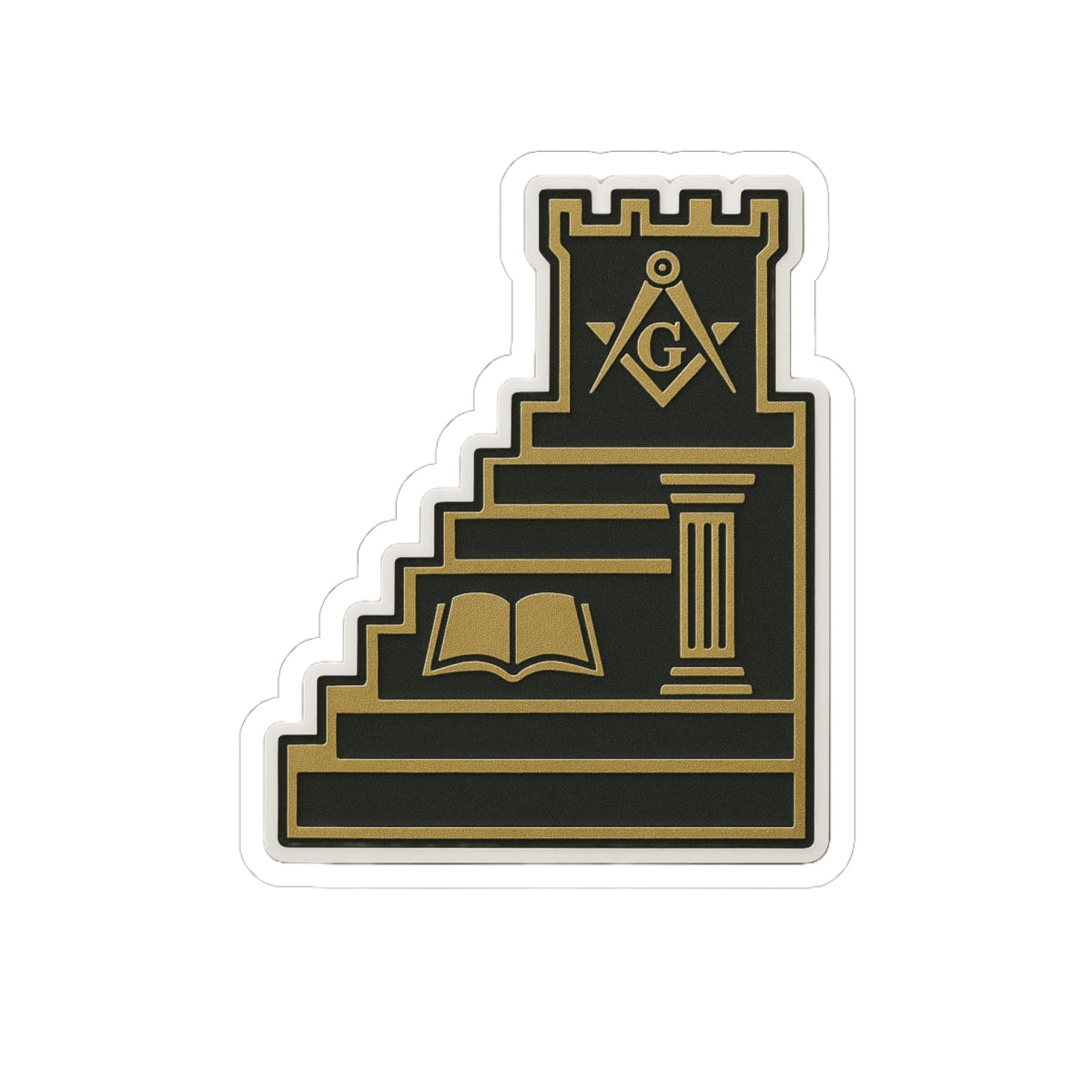 Master Mason Blue Lodge Sticker Decal - Kiss-Cut Colorful - Bricks Masons