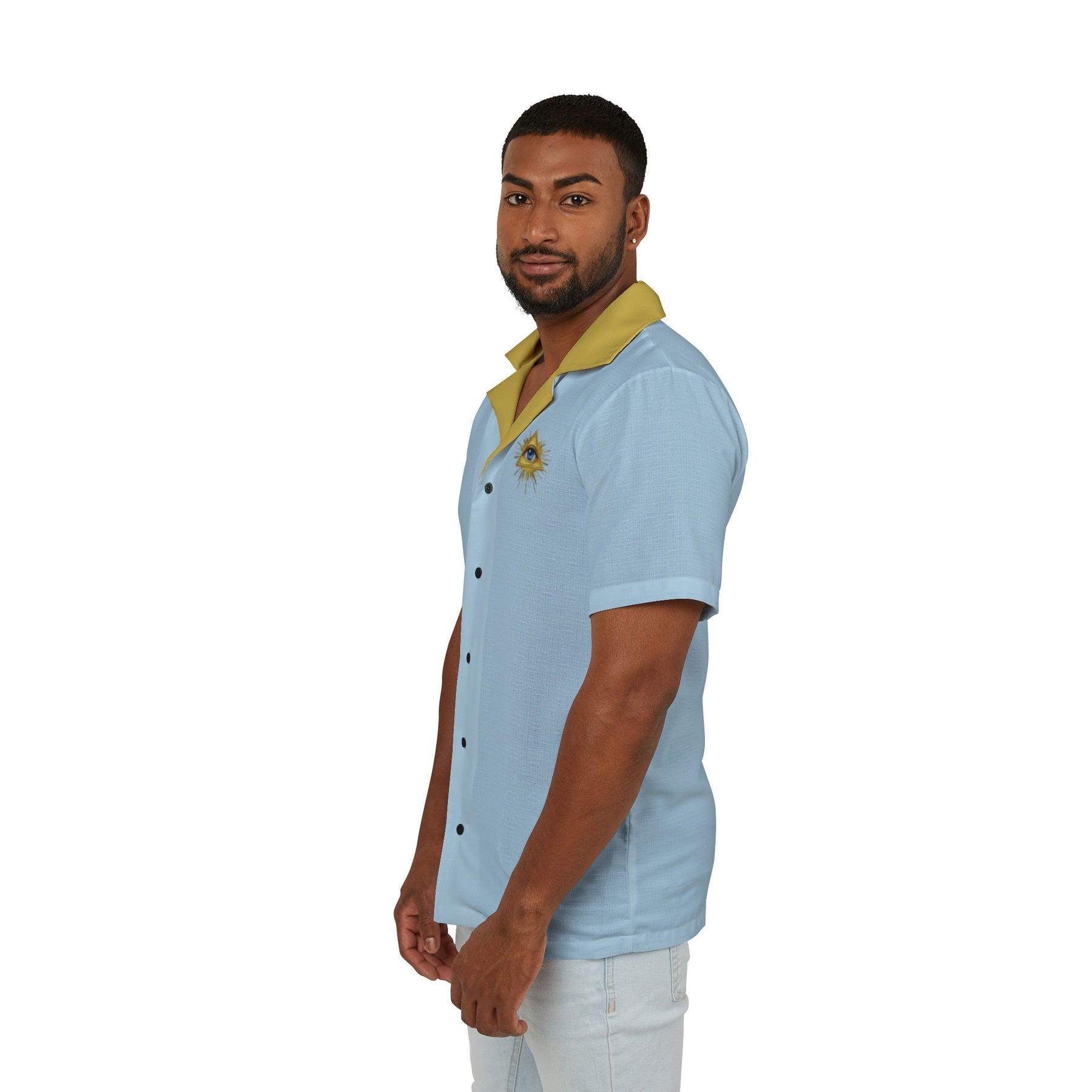 Men's Hawaiian Camp Shirt (AOP) - Bricks Masons