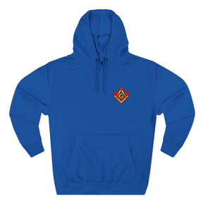 Master Mason Blue Lodge Canada Jurisdiction Hoodie - Stitched Insignia Detail - Bricks Masons
