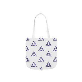 LOCOP Tote Bag - White & Purple Polyester - Bricks Masons