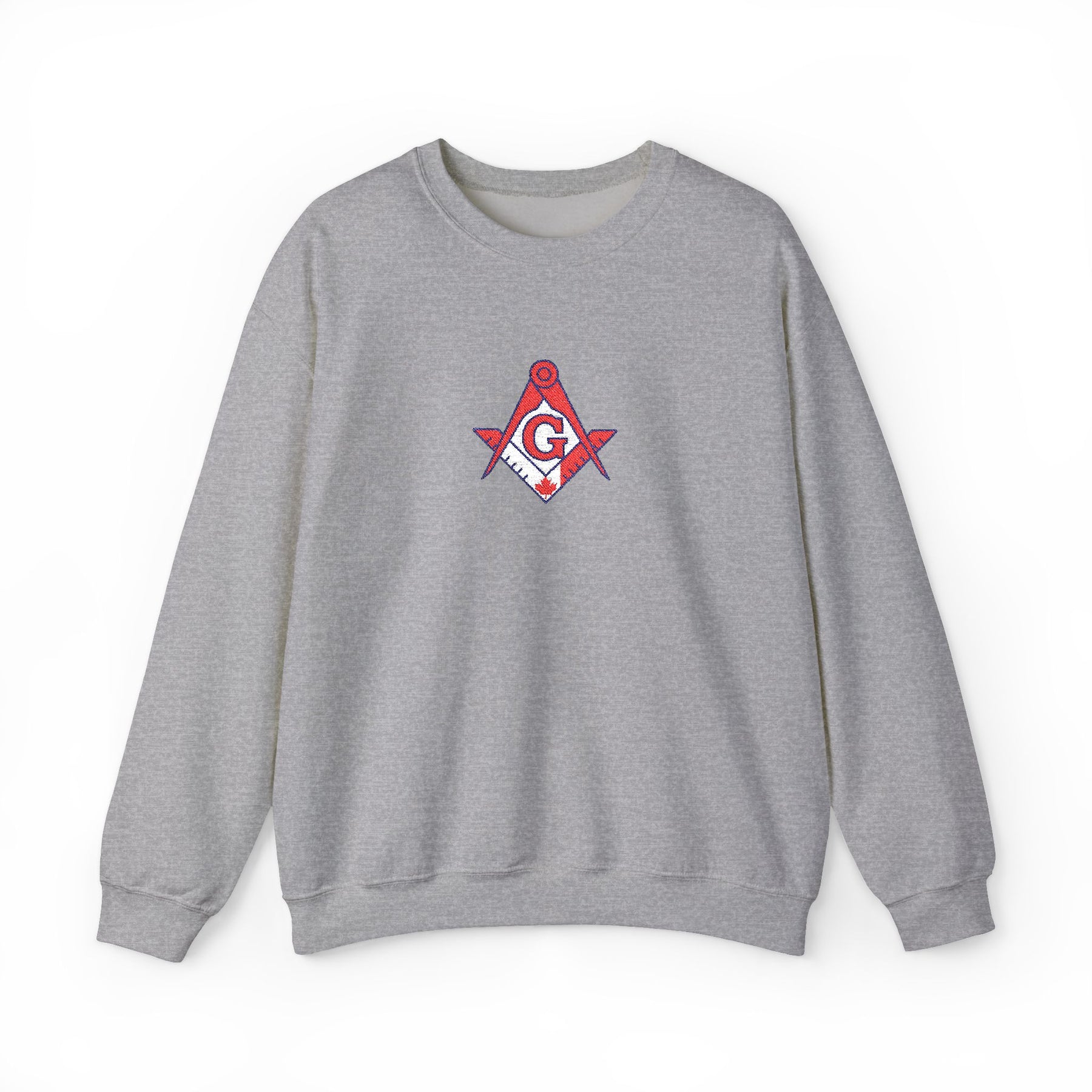 Master Mason Blue Lodge Canada Jurisdiction Sweatshirt - S&C with Canada Flag - Bricks Masons