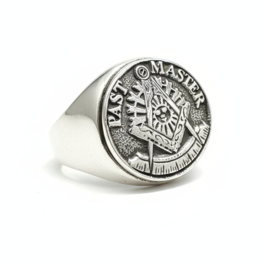 Masonic Past Master Ring, Silver, 1.8 cm, Art. 818 - Bricks Masons