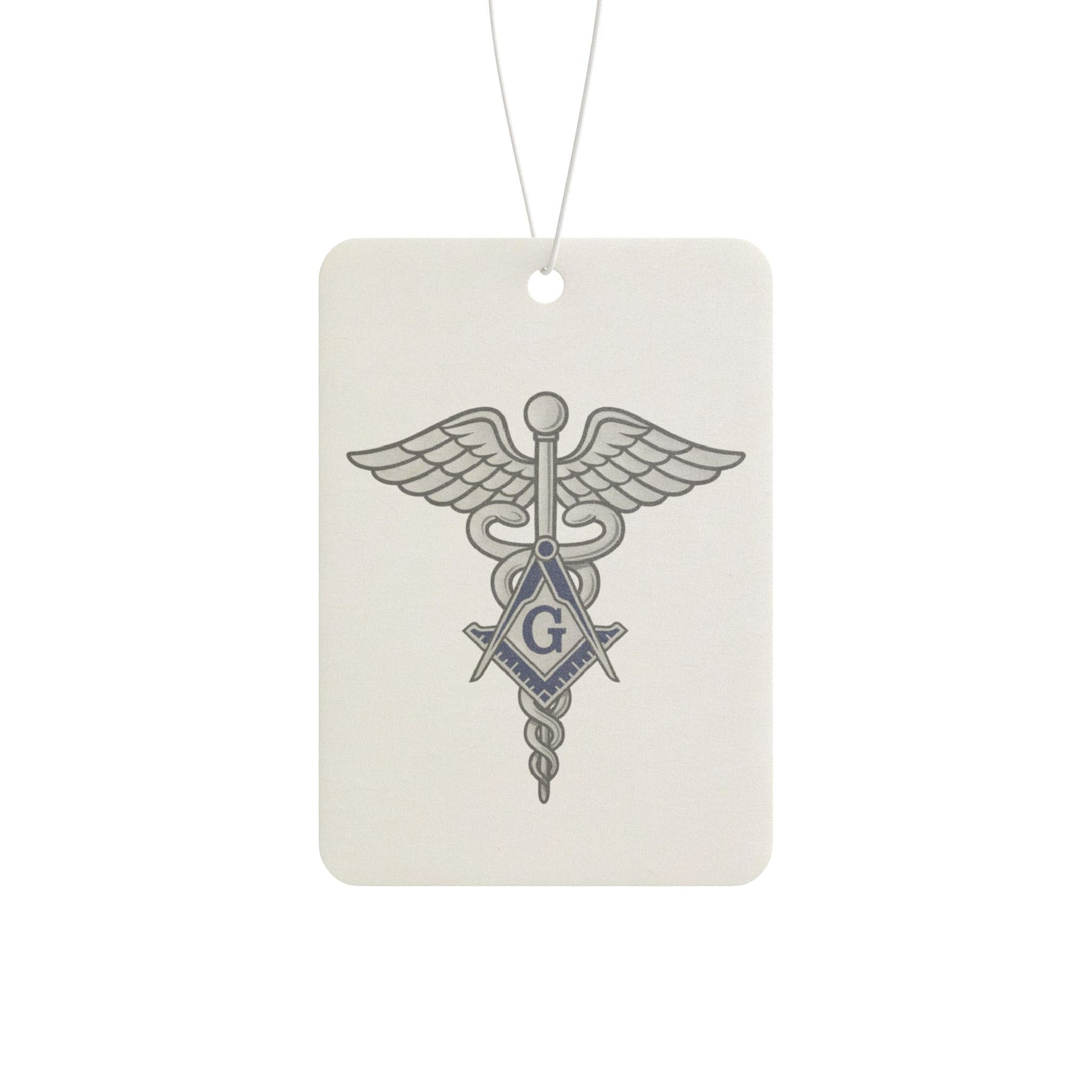 Master Mason Blue Lodge Car Air Freshener - Silver Medical Doctor Mason - Bricks Masons