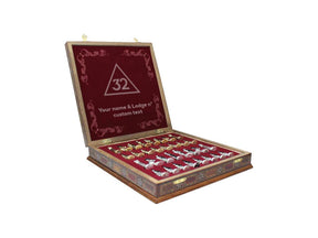 32nd Degree Scottish Rite Chess Set - 16.5" (42cm) - Bricks Masons