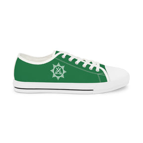 Knight Masons Sneaker - Low Top Sneaker Black & White Green Canvas - Bricks Masons
