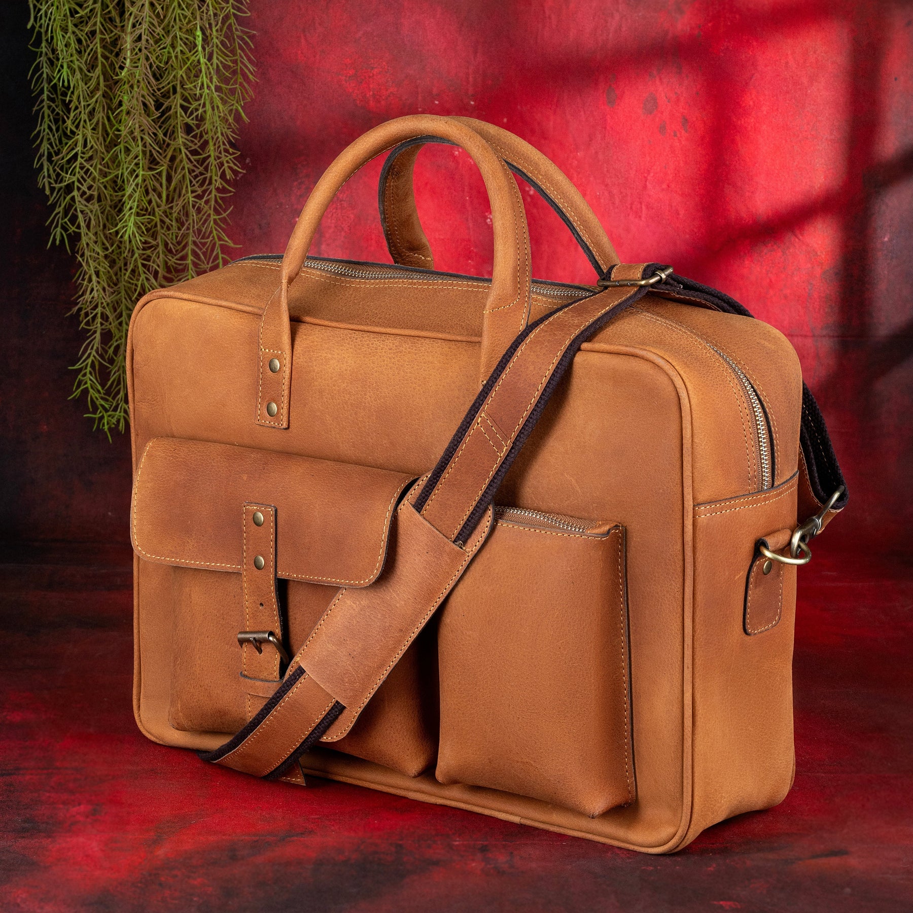 Grand Master Blue Lodge Briefcase - Brown Leather - Bricks Masons