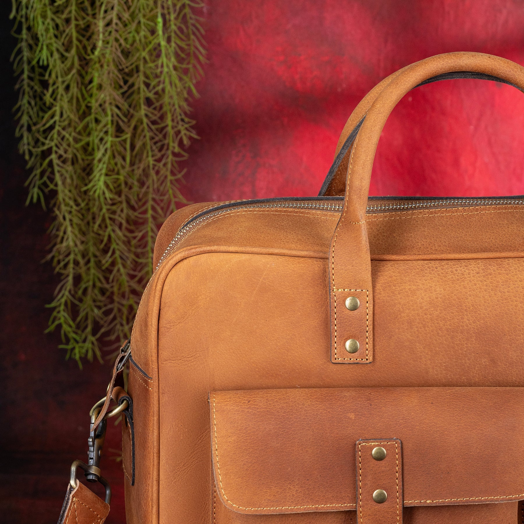 Royal Arch Chapter Briefcase - Brown Leather - Bricks Masons